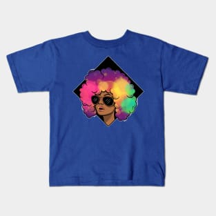 Pride Latina Afro Queen hispanic columbian gift present Kids T-Shirt